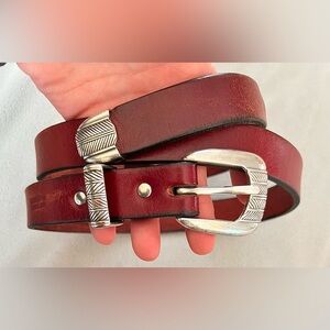 Vintage BOB DICKENS Handmade Sterling Silver Ranger Belt - 1999